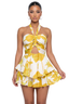 Citrus Bloom Ruffle Romper