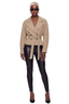 Safari Chic Double-Breasted Belted Cropped Trench Jacket