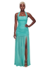 Tidal Wave Ruched Slit Maxi Dress