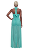 Tidal Wave Ruched Slit Maxi Dress