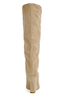 Viv Peep Toe Wedge Knee High Boots (Nude)