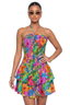 Tropical Bloom Smocked Mini Dress