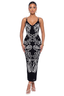 Artisan Swirl Spaghetti Strap Dress (Black)