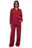 Easy Does It Plisse Pants Set (Red)