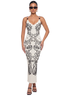 Artisan Swirl Spaghetti Strap Dress (Off White)