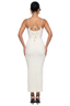 Artisan Swirl Spaghetti Strap Dress (Off White)