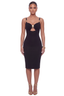 Afterhours Gold Bar Midi Dress (Black)
