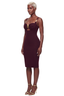 Afterhours Gold Bar Midi Dress (Burgundy)