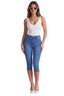 Pedal Pusher High Waist Denim Capris