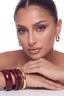 Merlot Stacked Bangle Bracelet Set