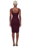 Afterhours Gold Bar Midi Dress (Burgundy)