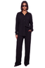 Easy Does It Plisse Pants Set (Black)