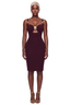 Afterhours Gold Bar Midi Dress (Burgundy)
