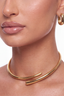 Gold Open Cuff Choker Necklace