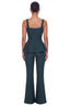 Power Play Peplum Pants Set (Hunter Green)
