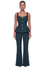 Power Play Peplum Pants Set (Hunter Green)