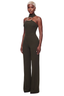 Martini Hour Halter Wide Leg Jumpsuit (Olive Green)