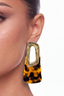 Golden Horizon Tortoise Drop Earrings