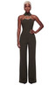 Martini Hour Halter Wide Leg Jumpsuit (Olive Green)