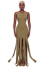 String of Pearls Knit Maxi Dress (Olive)- Preorder Ships 8/31