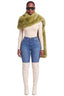 Pistachio Oversized Faux Fur Shawl Wrap- Preorder Ships October 22nd