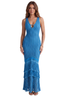 Santorini Fringe Tiered Maxi Dress