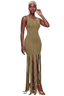 String of Pearls Knit Maxi Dress (Olive)- Preorder Ships 8/31