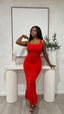 Knit Hourglass Dress (Red)