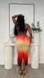Sunset Ombre Strapless Dress
