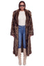 Mocha Mousse Brown Faux Fur Wrap Coat