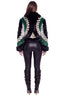 Emerald Chevron Cropped Faux Fur Jacket