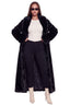Caviar Faux Fox Trim Long Coat