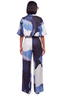 Cobalt Canvas Abstract Pants Set