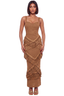 Caramel Drip Tassel Maxi Dress