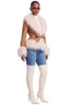 Salted Caramel Belted Mongolian Faux Fur Jacket