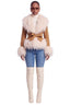 Salted Caramel Belted Mongolian Faux Fur Jacket