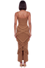 Caramel Drip Tassel Maxi Dress