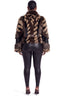 Hazelnut Cropped Zip Faux Fur Jacket