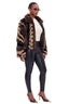 Hazelnut Cropped Zip Faux Fur Jacket