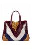 Carry-All Oversized Faux Fur Tote (Burgundy)