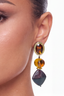 Cognac Cascade Statement Earrings