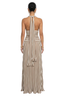 Riviera Stripe Plunge Halter Maxi