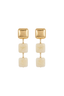 Ivory Marble Triple Drop Earrings