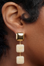 Ivory Marble Triple Drop Earrings