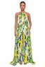 Brushstroke Halter Two-Piece Set (Yellow/Purple)
