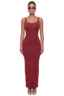 Second Skin Sculpted Maxi Dress (Clay Red)