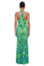 Tropical Halter Mermaid Maxi Dress
