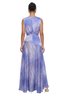 Marble Swirl Deep-V Maxi Dress (Purple)