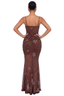 Stardust Ruffle Maxi Dress (Brown)
