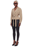 Safari Chic Double-Breasted Belted Cropped Trench Jacket